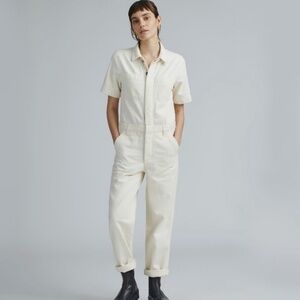 Everlane Short Sleeve Denim Coverall Jumpsuit